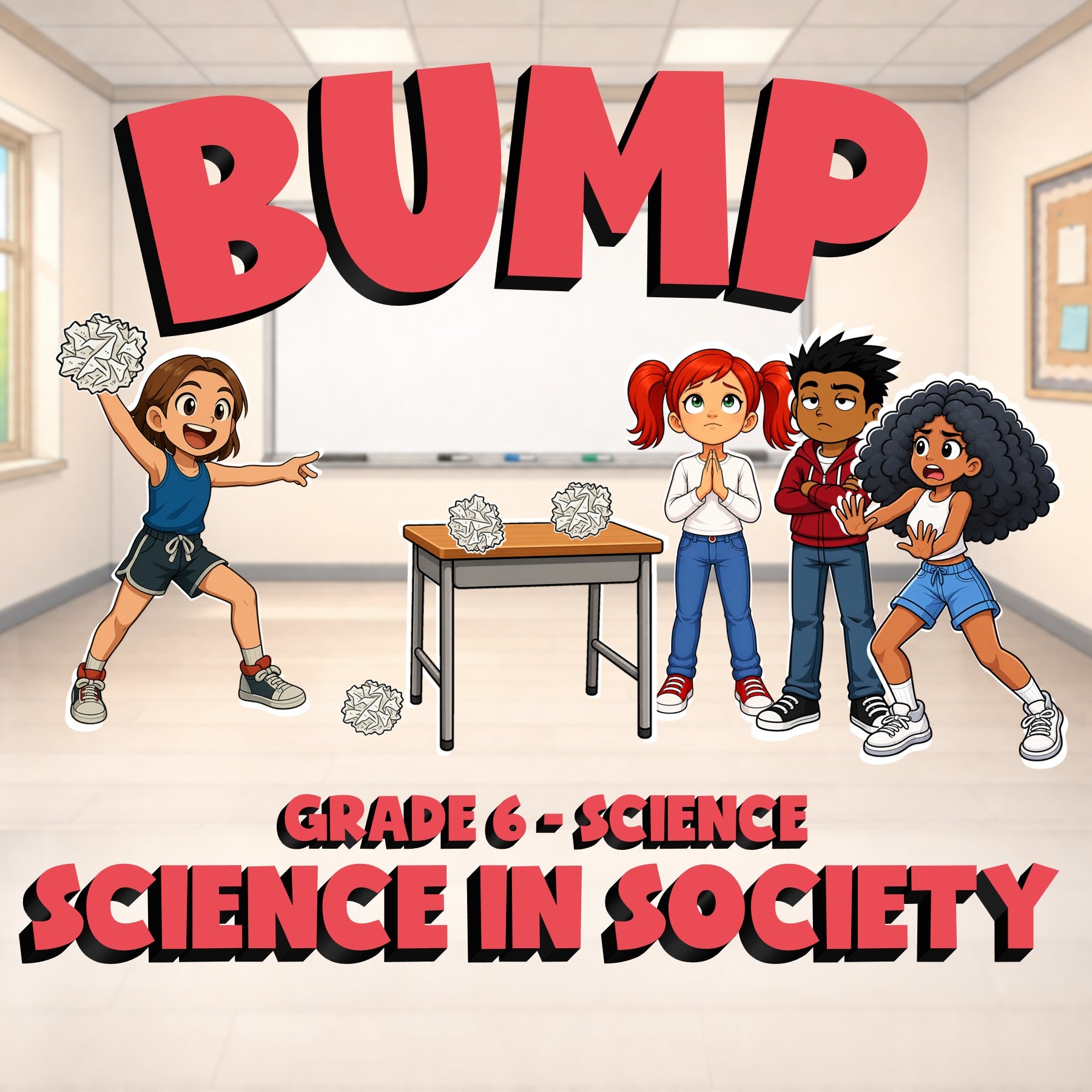 Science in Society BUMP Science Game - No Prep Grade 6 Review Activity