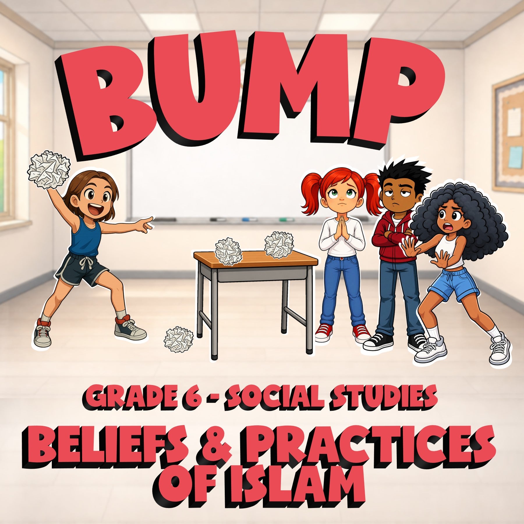 Beliefs & Practices of Islam BUMP Socials Game - No Prep Grade 6 Review Activity