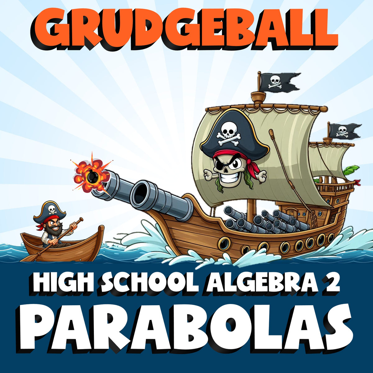 Parabolas GRUDGEBALL Math Game - No Prep Algebra 2 Review Activity
