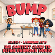 Use Context Clues to Define Unknown Words BUMP ELA Game - No Prep Grade 9 Review