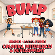 Colonial Differences & Development BUMP Socials Game - No Prep Grade 5 Review
