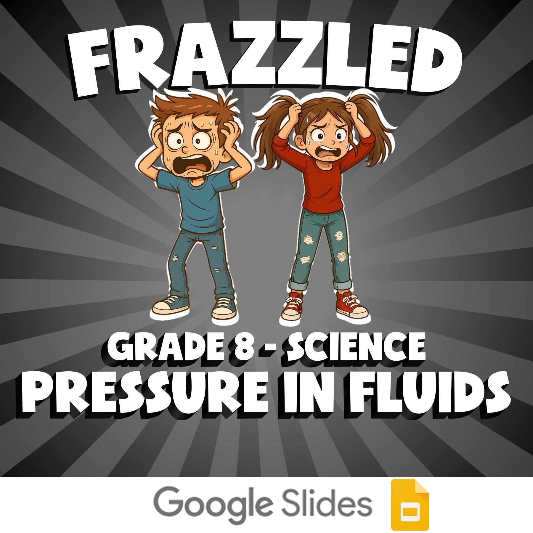 Pressure in Fluids FRAZZLED Science Game - No Prep Grade 8 Review Activity