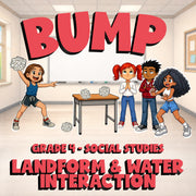 Landform & Water Interaction BUMP Socials Game - No Prep Grade 4 Review Activity