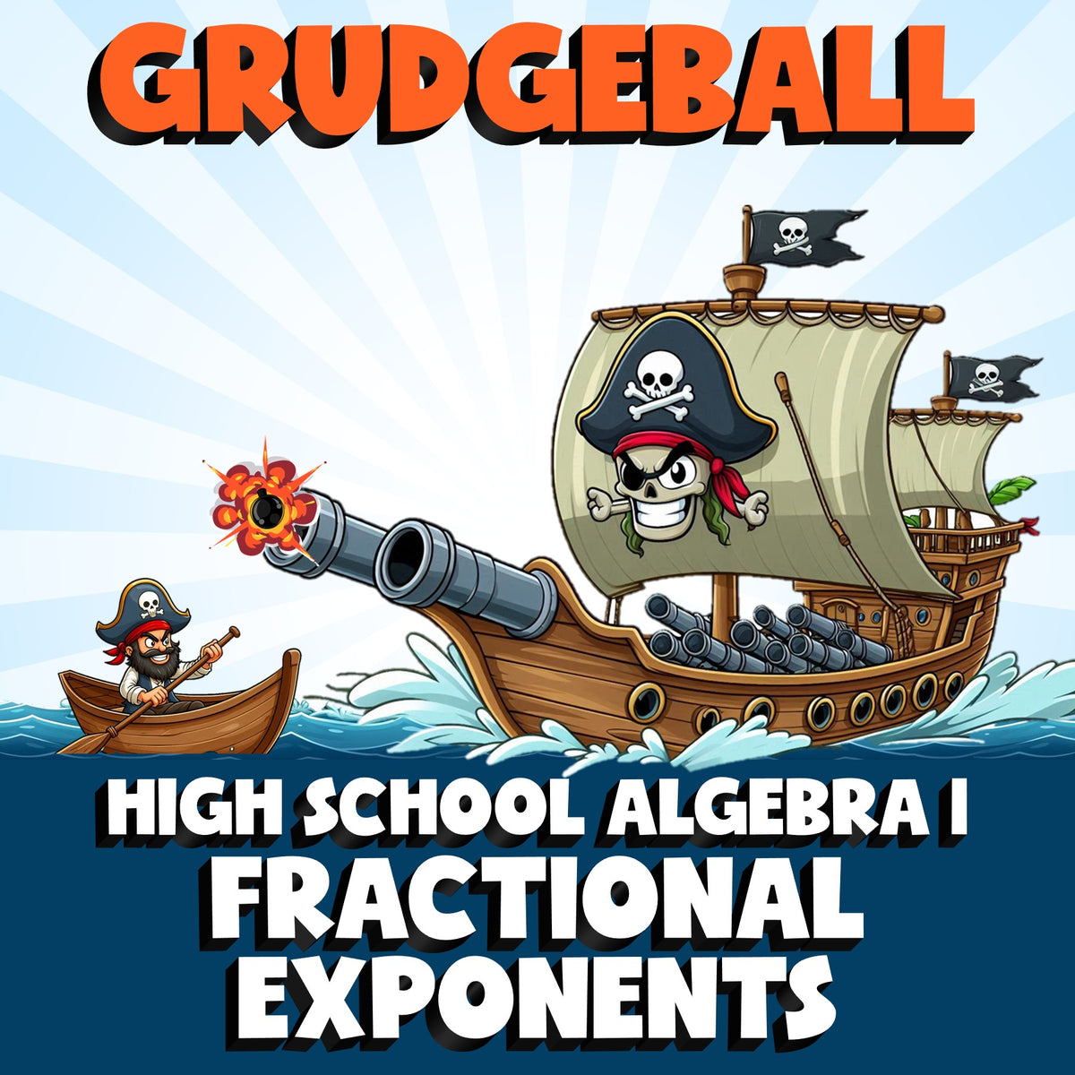 Fractional Exponents GRUDGEBALL Math Game - No Prep Algebra 1 Review Activity