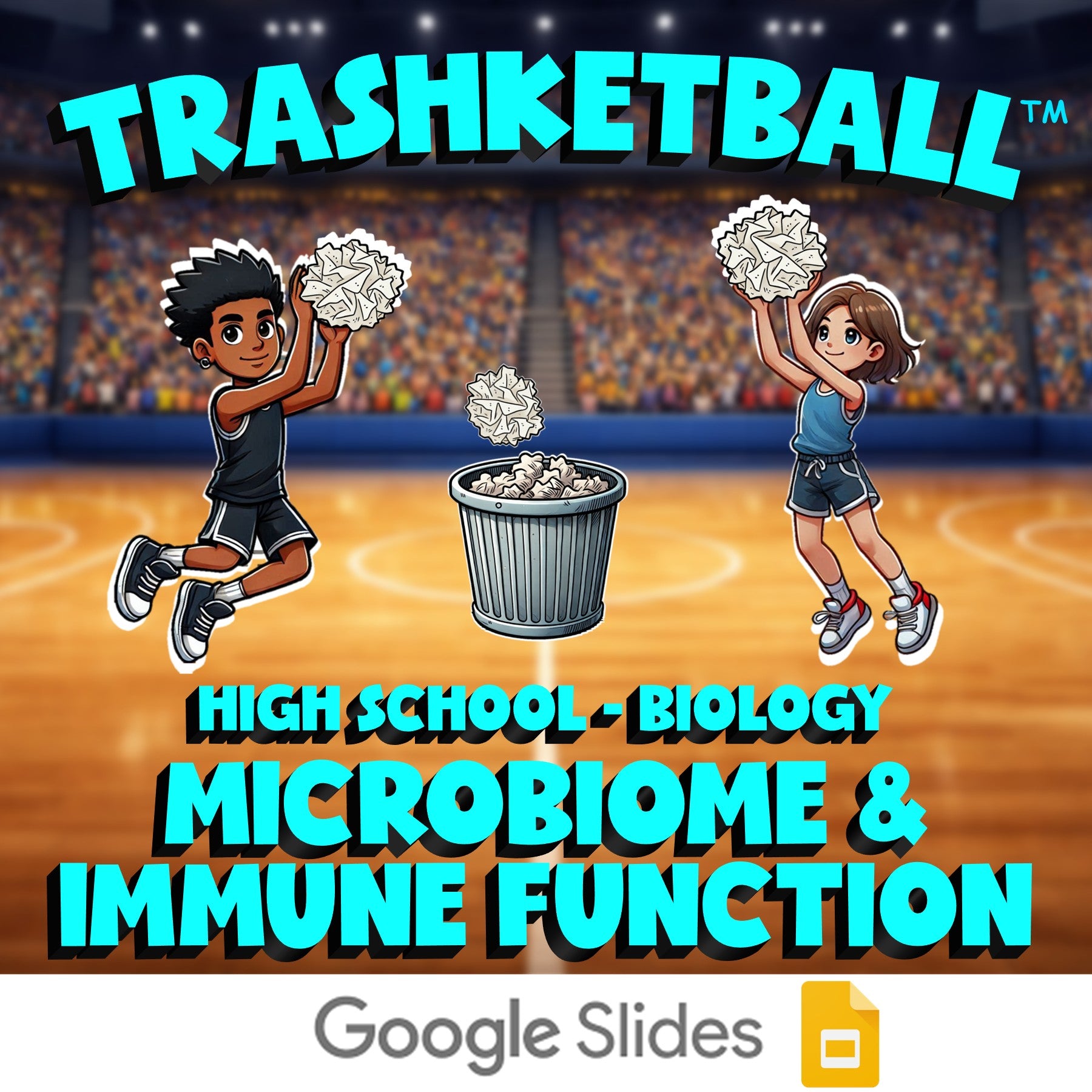 Microbiome & Immune Function TRASHKETBALL Science Game - No Prep Biology Review