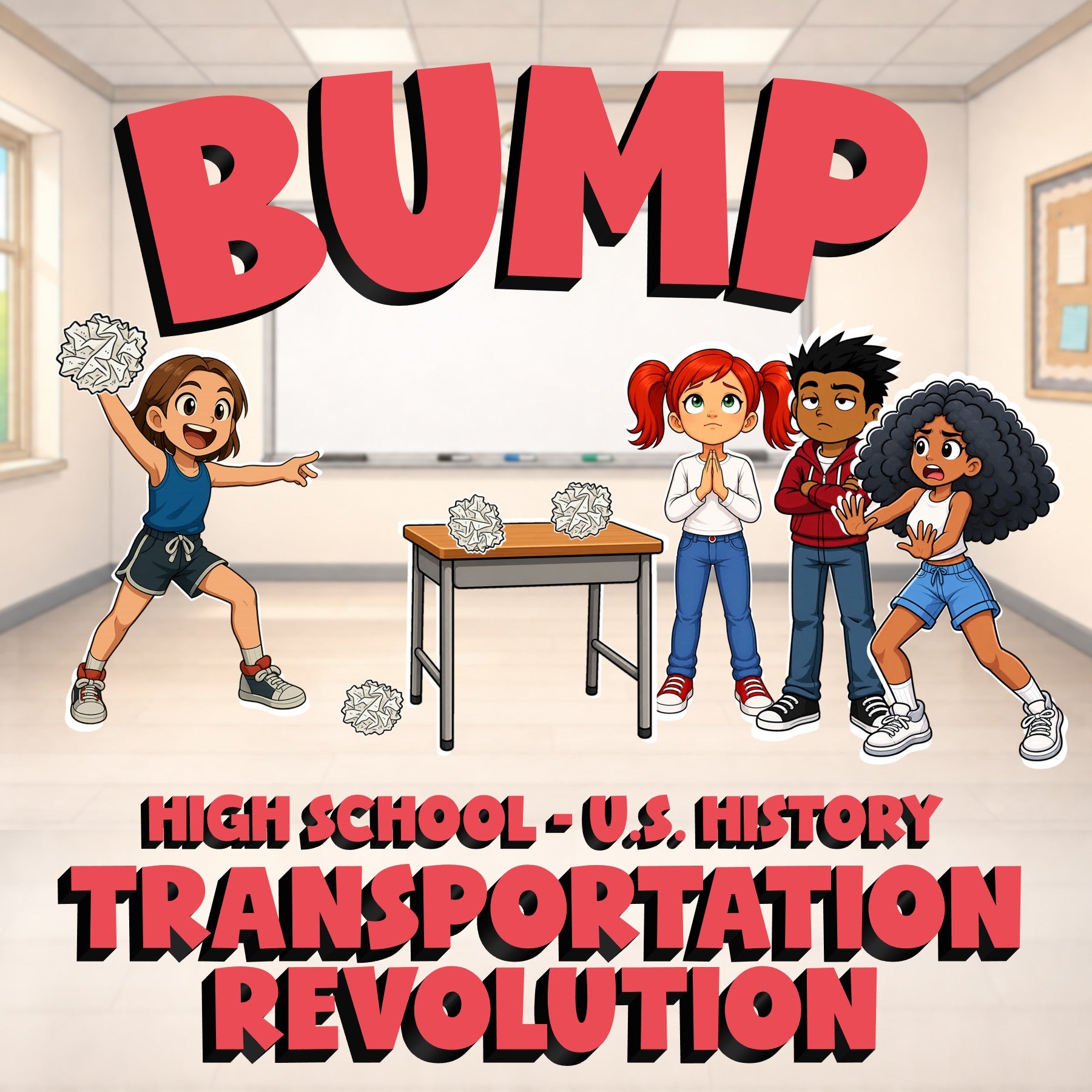 Transportation Revolution BUMP U.S. History Game - No Prep Review Activity