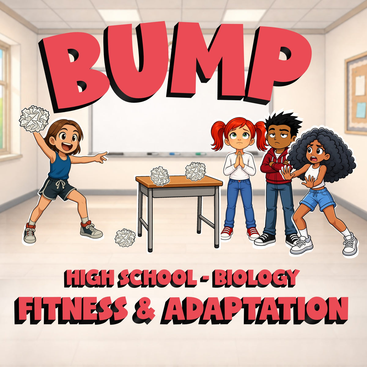 Fitness & Adaptation BUMP Science Game - No Prep Biology Review Activity