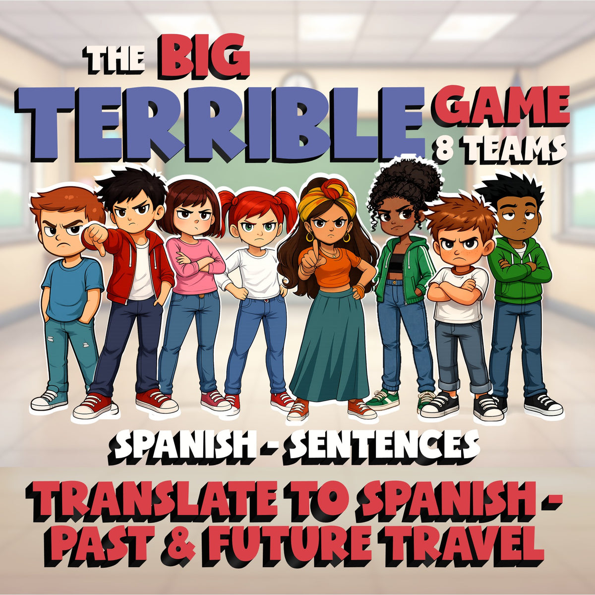 Translate to Spanish - Past & Future Travel BIG TERRIBLE GAME - Spanish Exercise