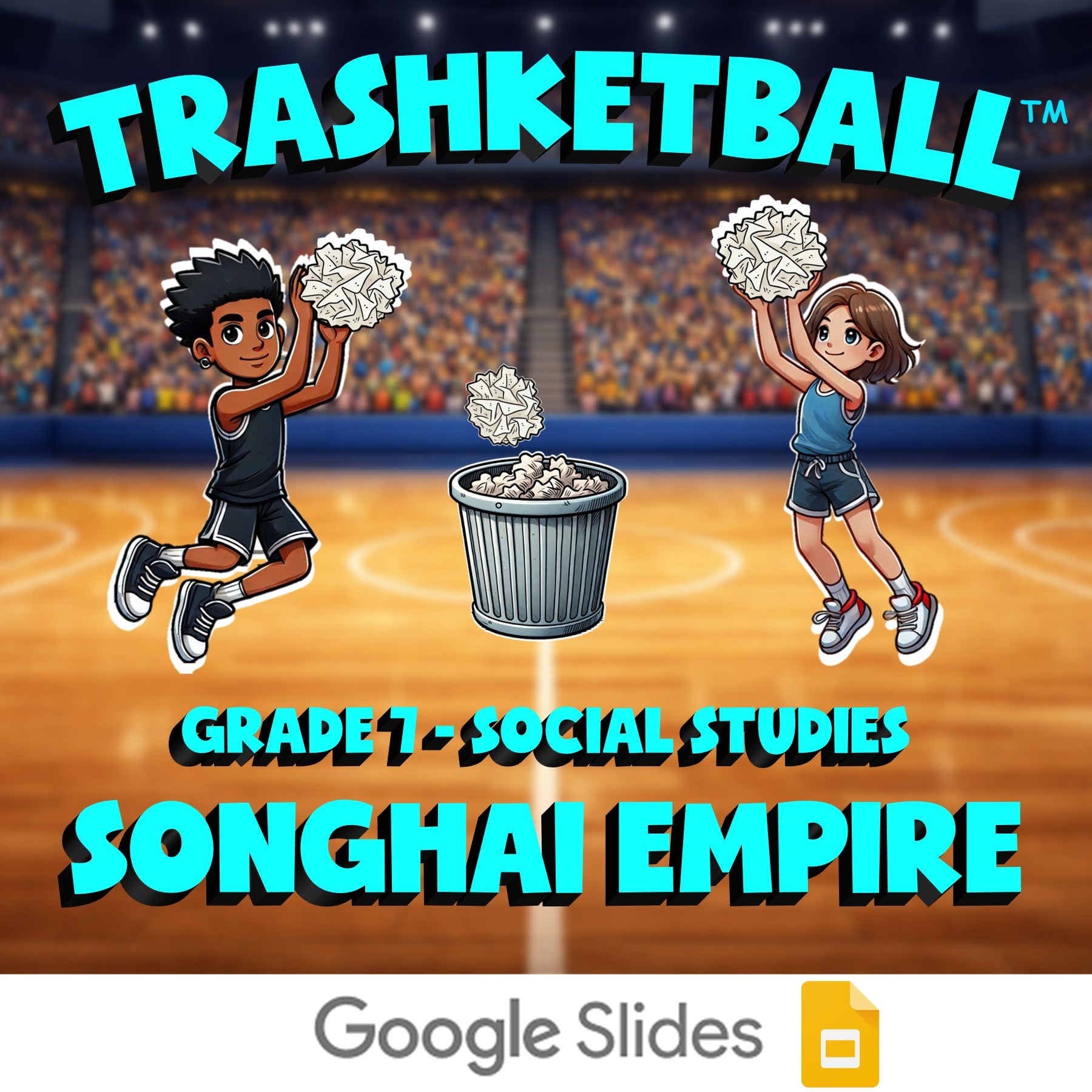 Songhai Empire TRASHKETBALL Socials Game - No Prep Grade 7 Review Activity