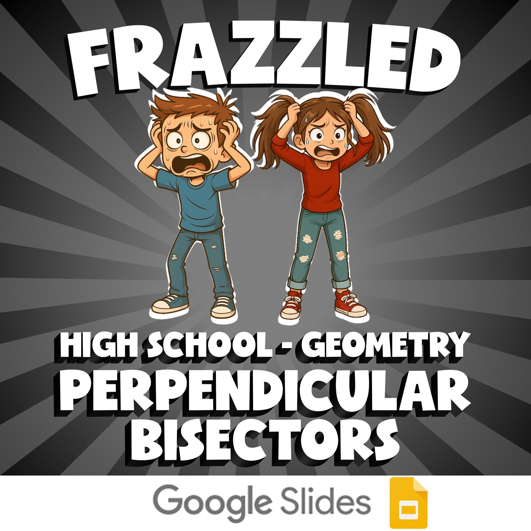 Perpendicular Bisectors FRAZZLED Math Game - No Prep Geometry Review Activity