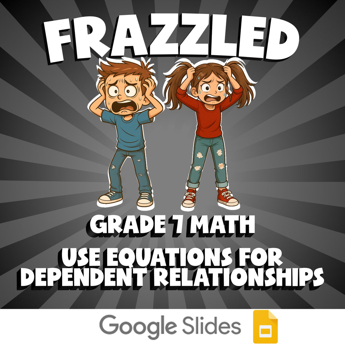 Use Equations for Dependent Relationships FRAZZLED Math Game - No Prep Grade 7