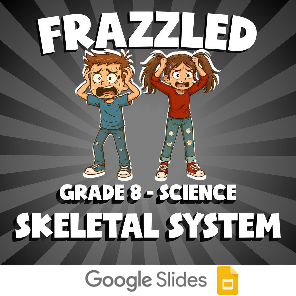 Skeletal System FRAZZLED Science Game - No Prep Grade 8 Review Activity