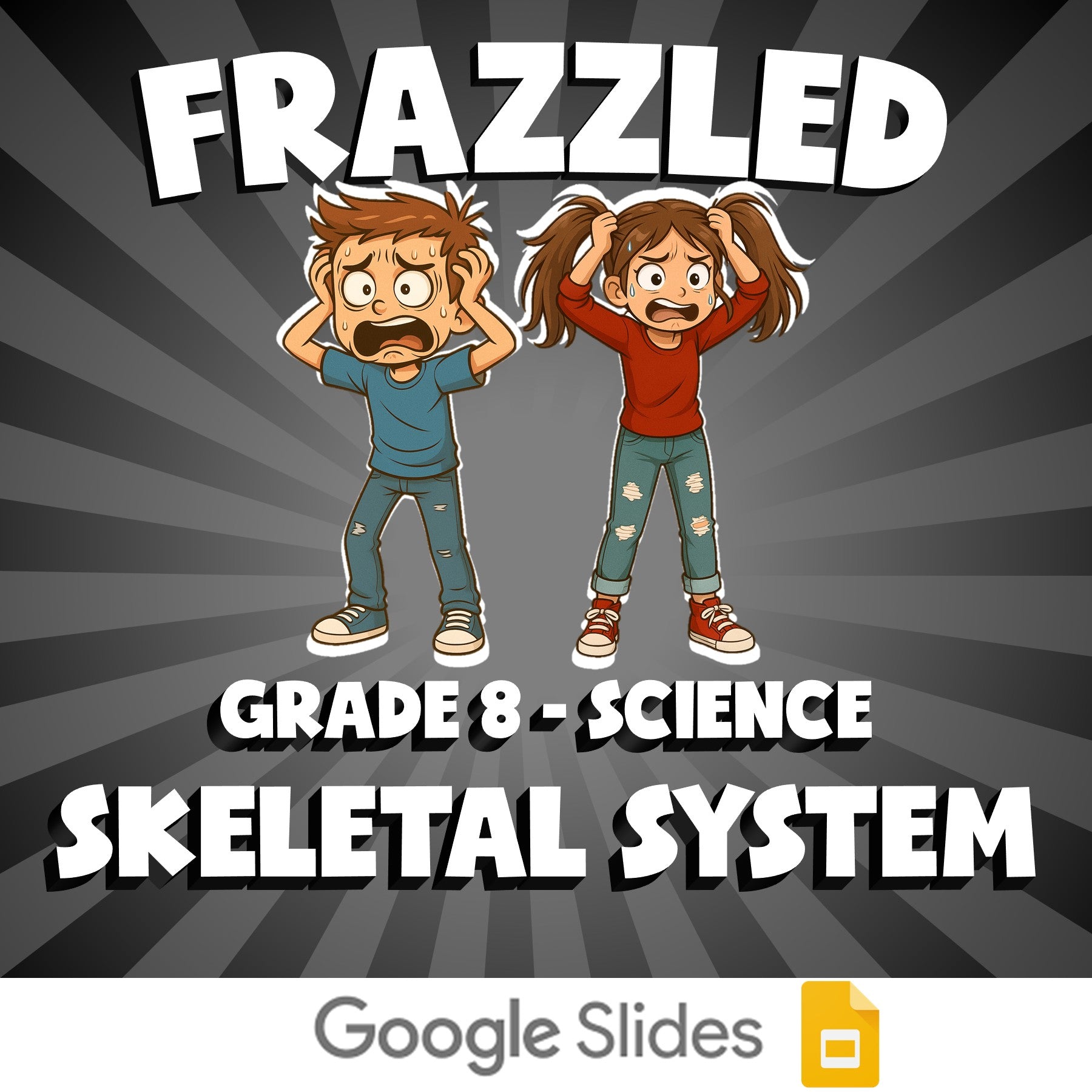 Skeletal System FRAZZLED Science Game - No Prep Grade 8 Review Activity