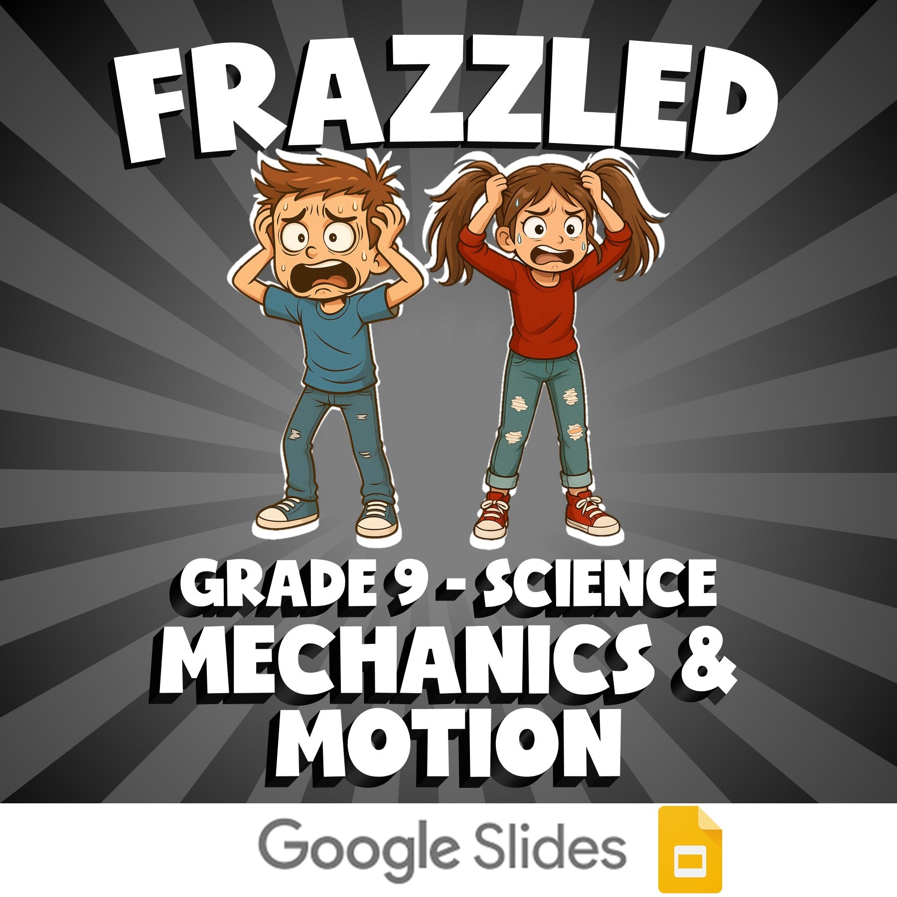 Mechanics & Motion FRAZZLED Science Game - No Prep Grade 9 Review Activity