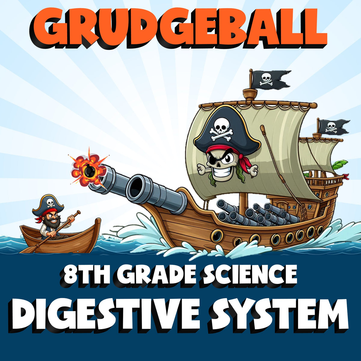 Digestive System GRUDGEBALL Science Game - No Prep Grade 8 Review Activity