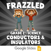 Conductors & Insulators FRAZZLED Science Game - No Prep Grade 3 Review Activity