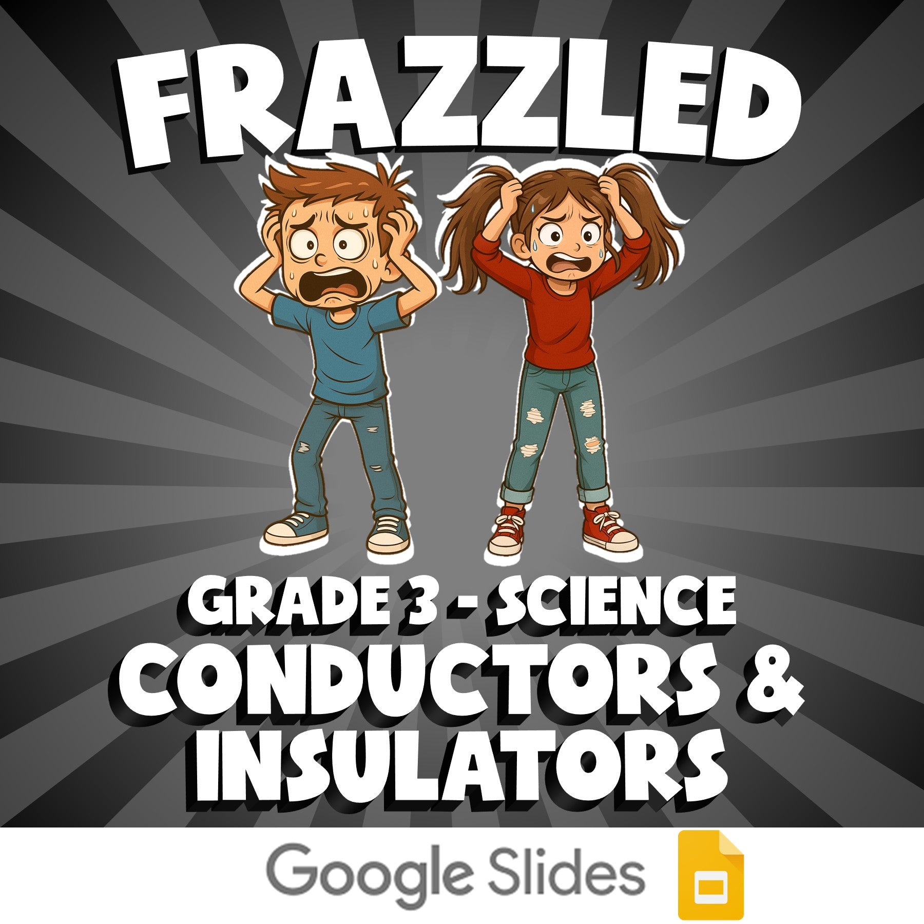 Conductors & Insulators FRAZZLED Science Game - No Prep Grade 3 Review Activity