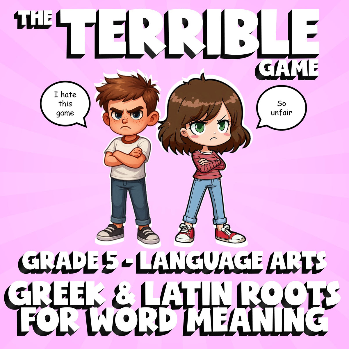 Greek & Latin Roots for Word Meaning THE TERRIBLE GAME - Grade 5 ELA Review