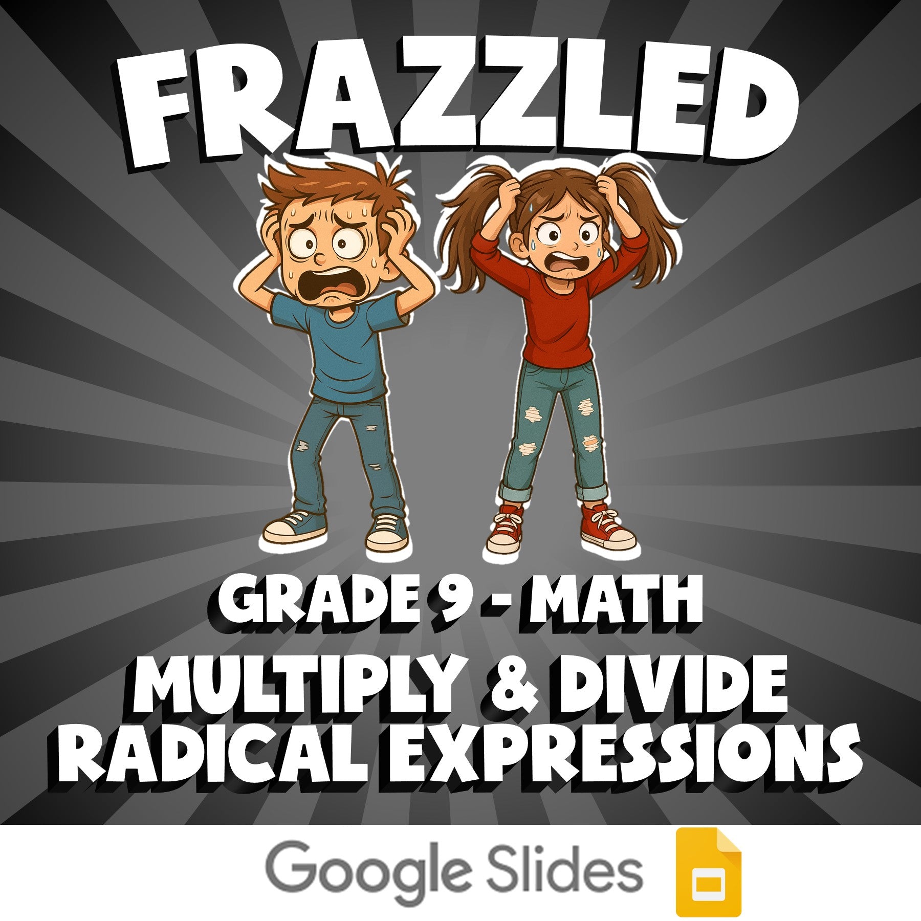 Multiply & Divide Radical Expressions FRAZZLED Math Game - No Prep Grade 9
