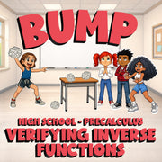 Verifying Inverse Functions BUMP Math Game - No Prep PreCalculus Review Activity