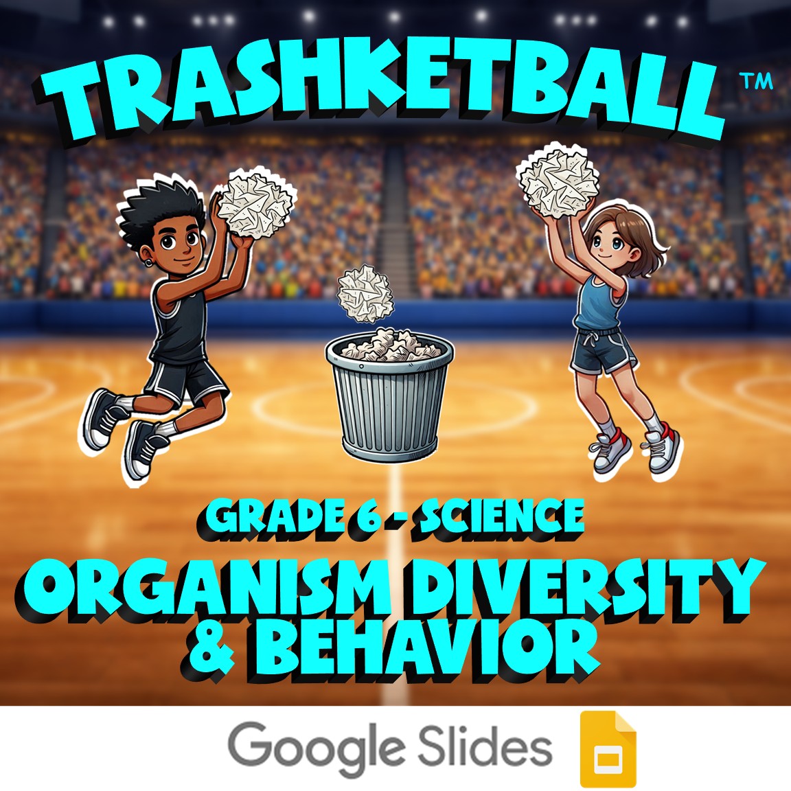 Organism Diversity & Behavior TRASHKETBALL Science Game - No Prep Grade 6 Review