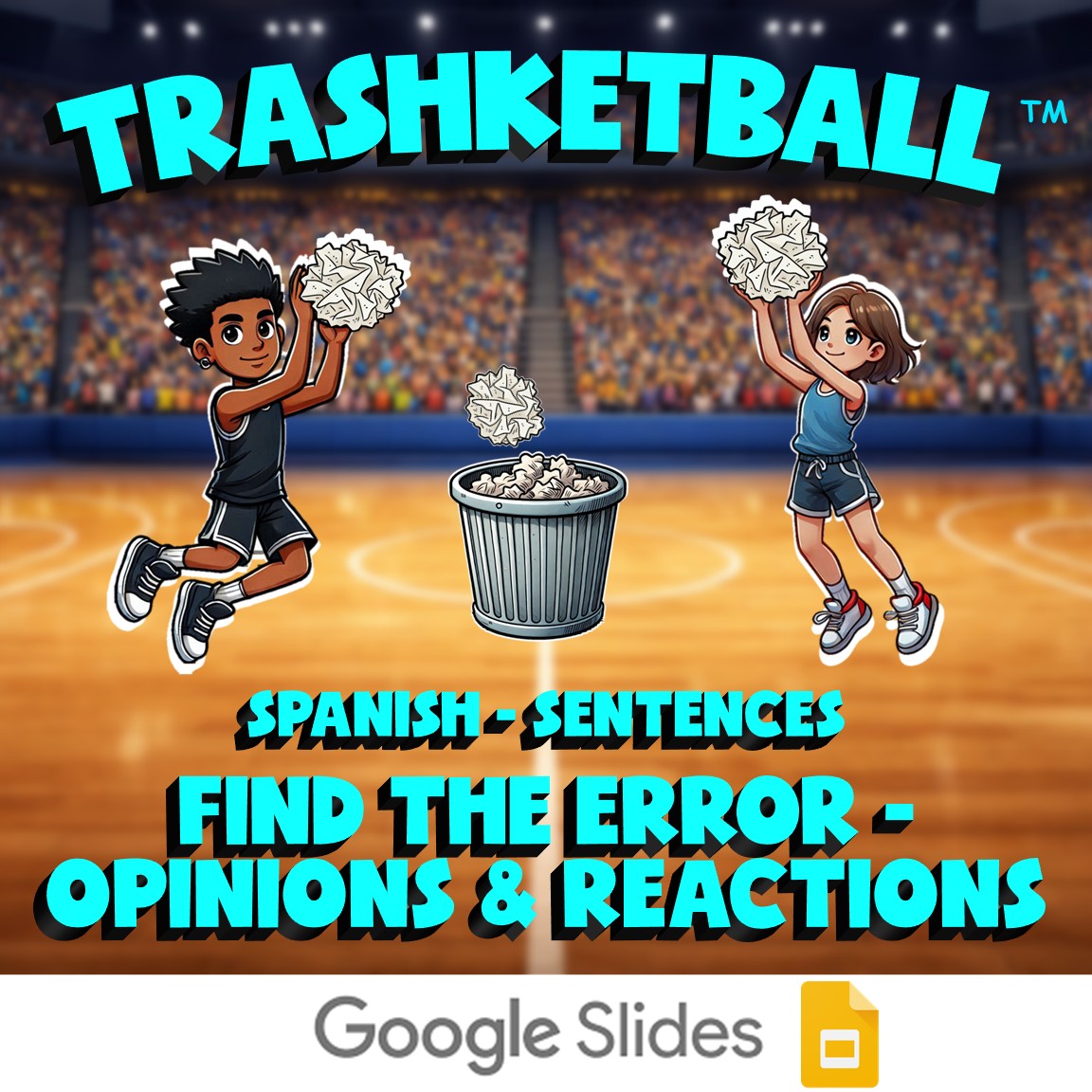 Find the Error - Opinions & Reactions TRASHKETBALL Spanish Game - No Prep