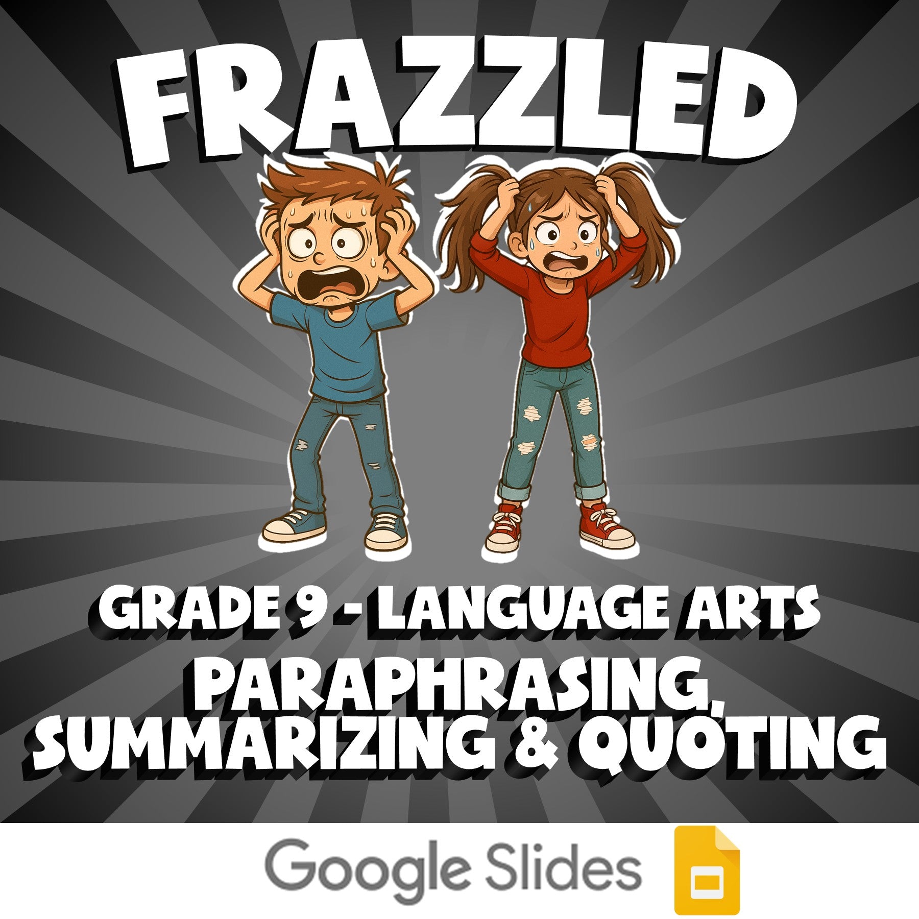 Paraphrasing, Summarizing & Quoting FRAZZLED ELA Game - No Prep Grade 9 Review