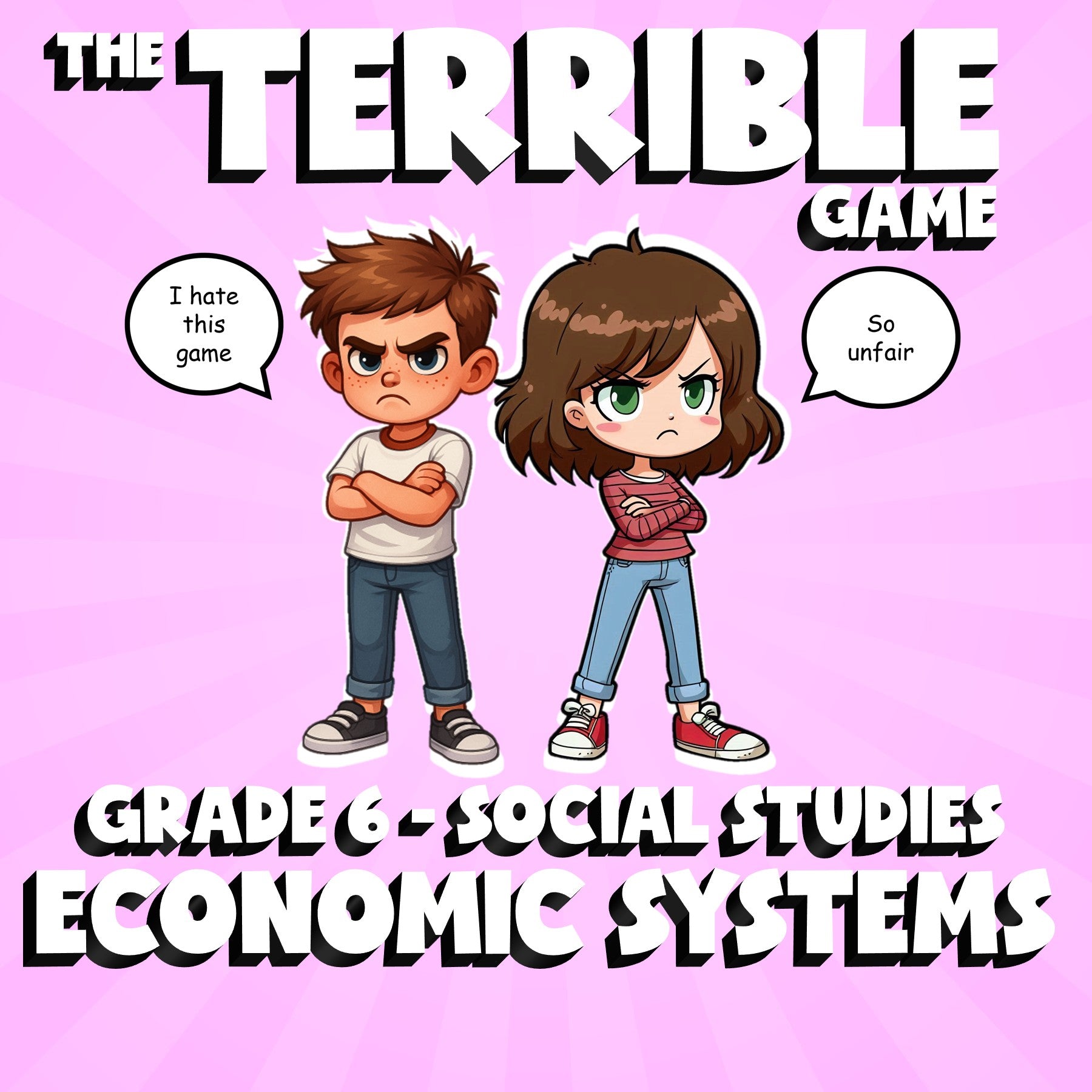 Economic Systems THE TERRIBLE GAME - No Prep Grade 6 Socials Review Activity