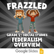 Federalism Overview FRAZZLED Socials Game - No Prep Grade 5 Review Activity