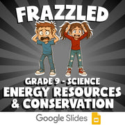 Energy Resources & Conservation FRAZZLED Science Game - No Prep Grade 9 Review