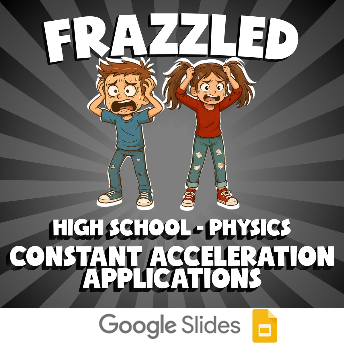 Constant Acceleration Applications FRAZZLED Science Game - No Prep Physics