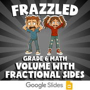 Volume with Fractional Sides FRAZZLED Math Game - No Prep Grade 6 Review