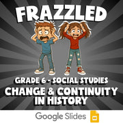 Change & Continuity in History FRAZZLED Socials Game - No Prep Grade 6 Review