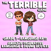Analyze Figurative Language & Sound Devices THE TERRIBLE GAME - Grade 7 ELA