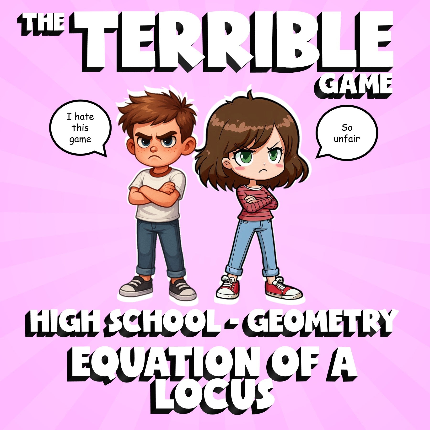Equation of a Locus THE TERRIBLE GAME - No Prep Geometry Math Review Activity