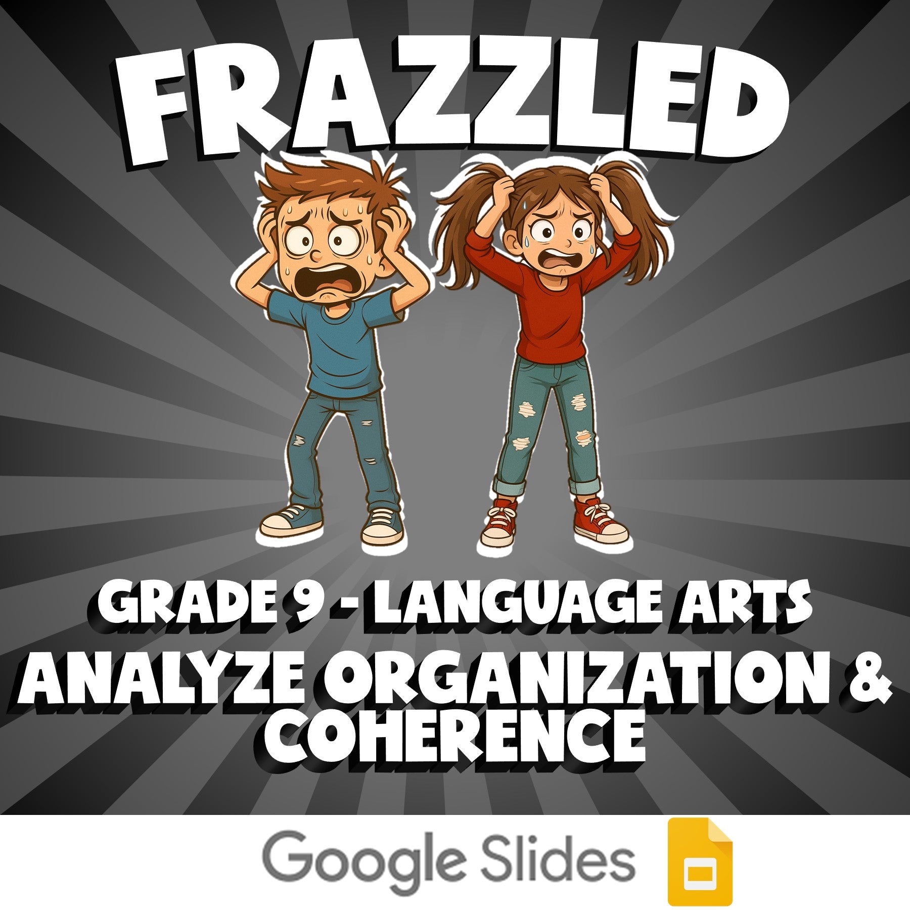 Analyze Organization & Coherence FRAZZLED ELA Game - No Prep Grade 9 Review