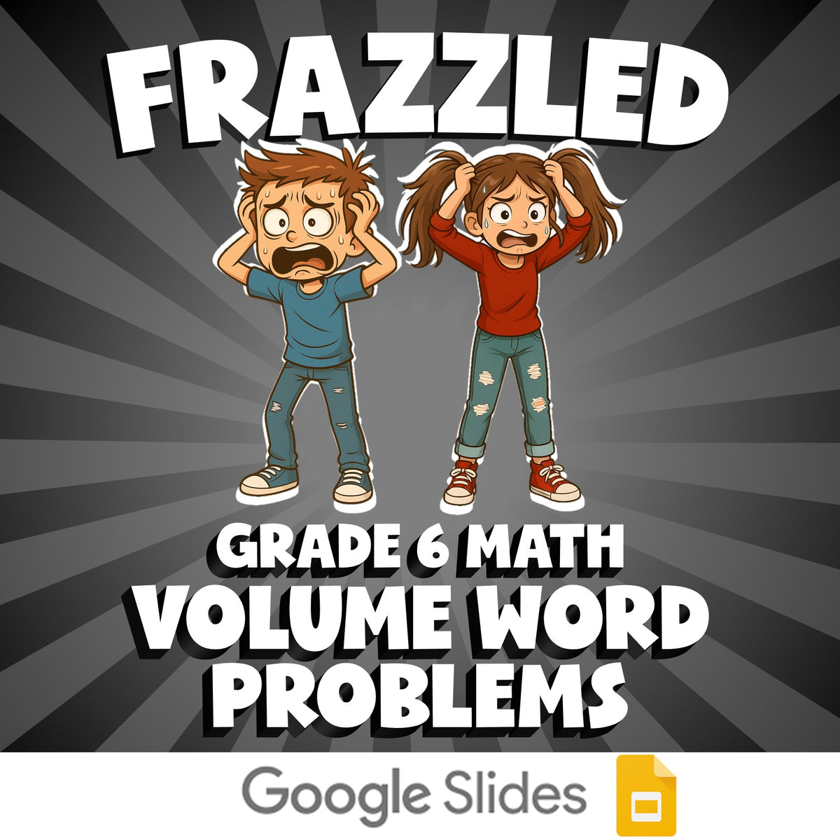 Volume Word Problems FRAZZLED Math Game - No Prep Grade 6 Review Activity