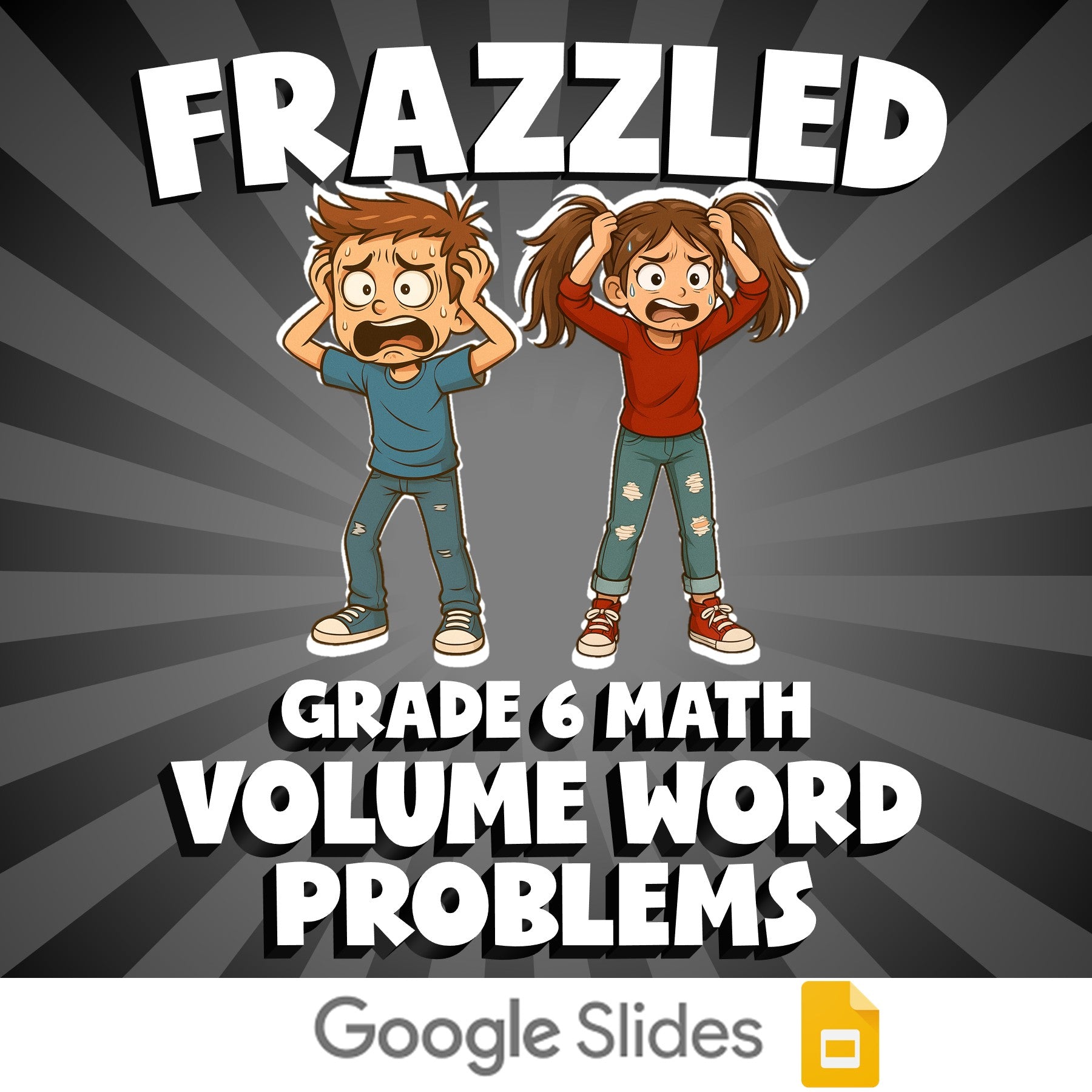 Volume Word Problems FRAZZLED Math Game - No Prep Grade 6 Review Activity
