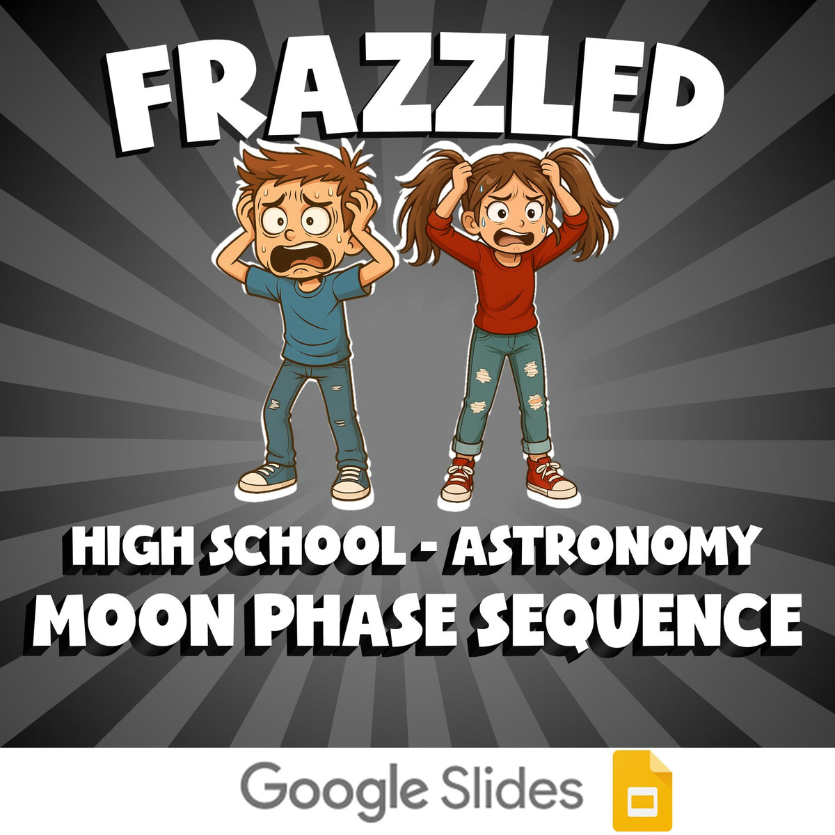 Moon Phase Sequence FRAZZLED Science Game - No Prep Astronomy Review Activity