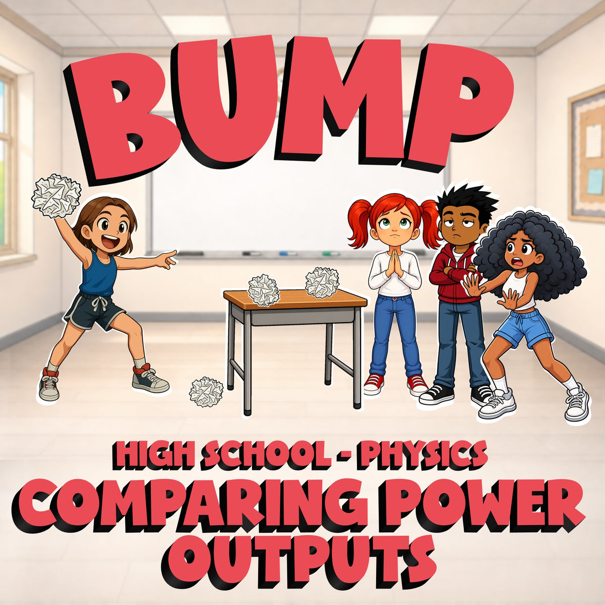 Comparing Power Outputs BUMP Science Game - No Prep Physics Review Activity