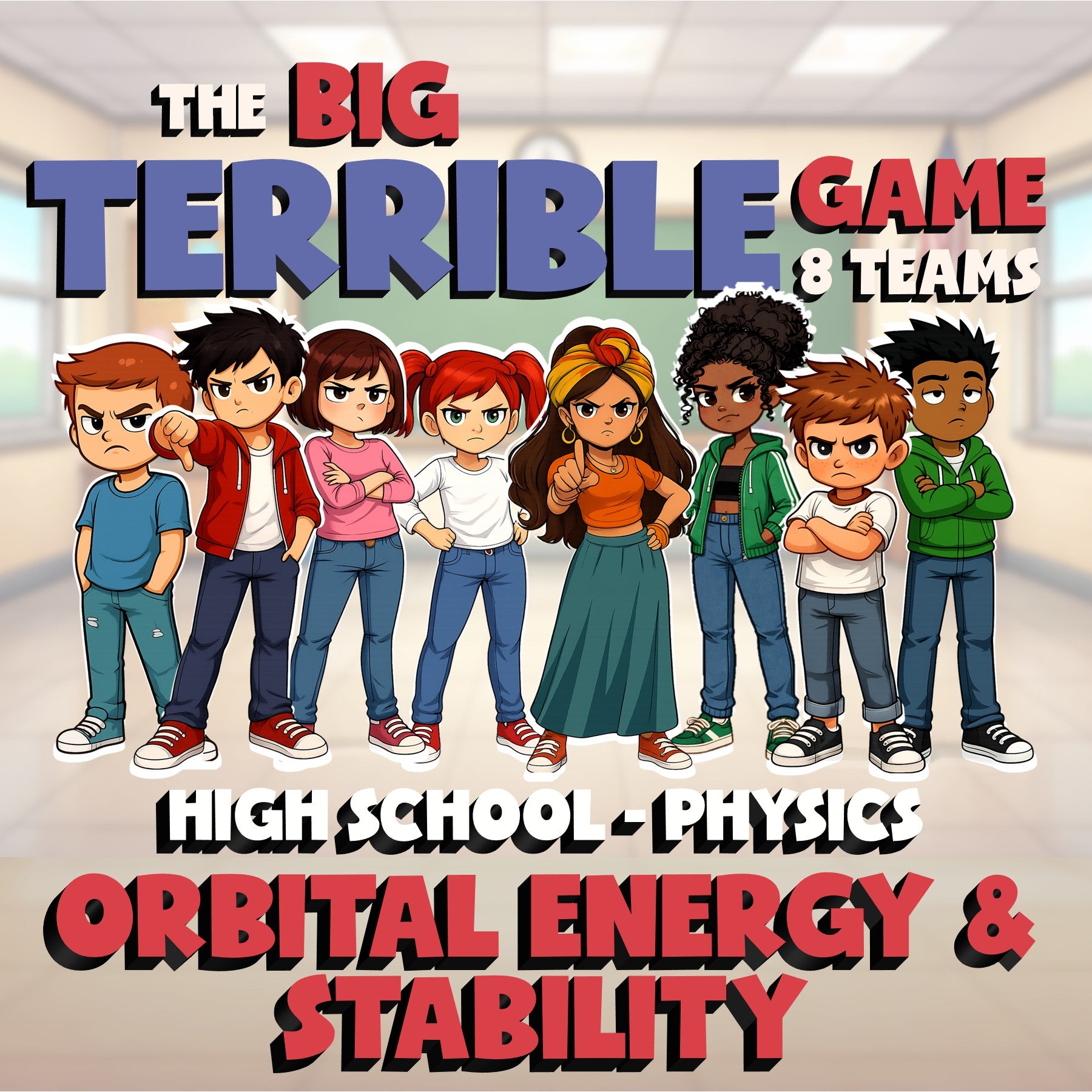 Orbital Energy & Stability BIG TERRIBLE GAME - No Prep Physics Science Review