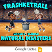 Natural Disasters TRASHKETBALL Science Game - No Prep Grade 5 Review Activity