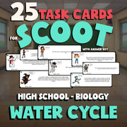 Water Cycle SCOOT TASK CARDS Science Game - No Prep Biology Review Activity