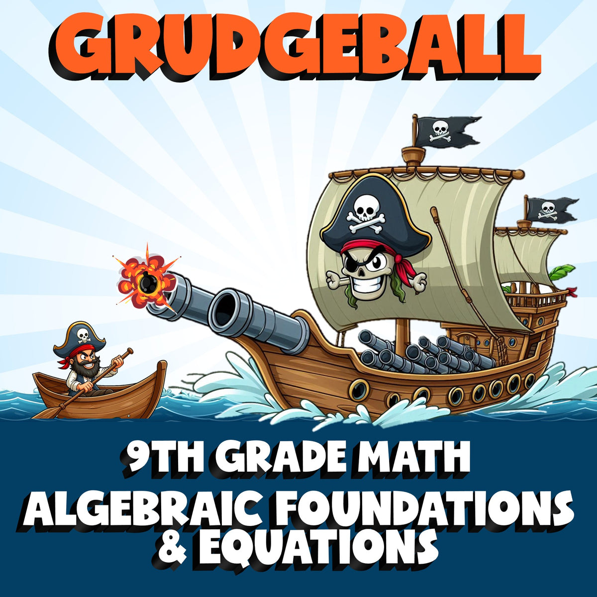Algebraic Foundations & Equations GRUDGEBALL Math Game - No Prep Grade 9 Review