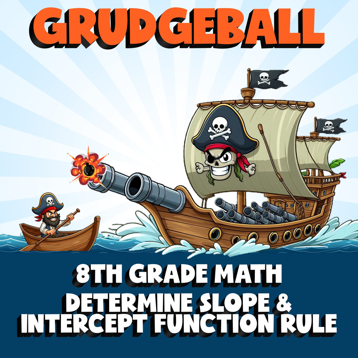 Determine Slope & Intercept Function Rule GRUDGEBALL Math Game - No Prep Grade 8
