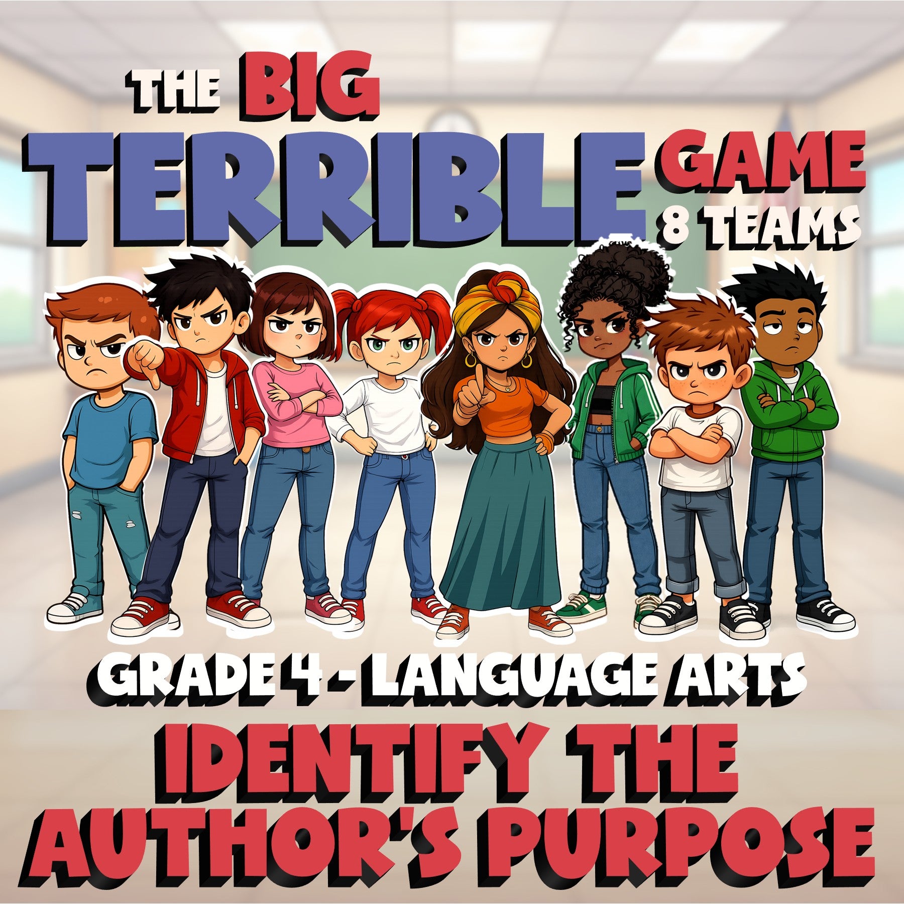 Identify the Author’s Purpose BIG TERRIBLE GAME - No Prep Grade 4 ELA Review