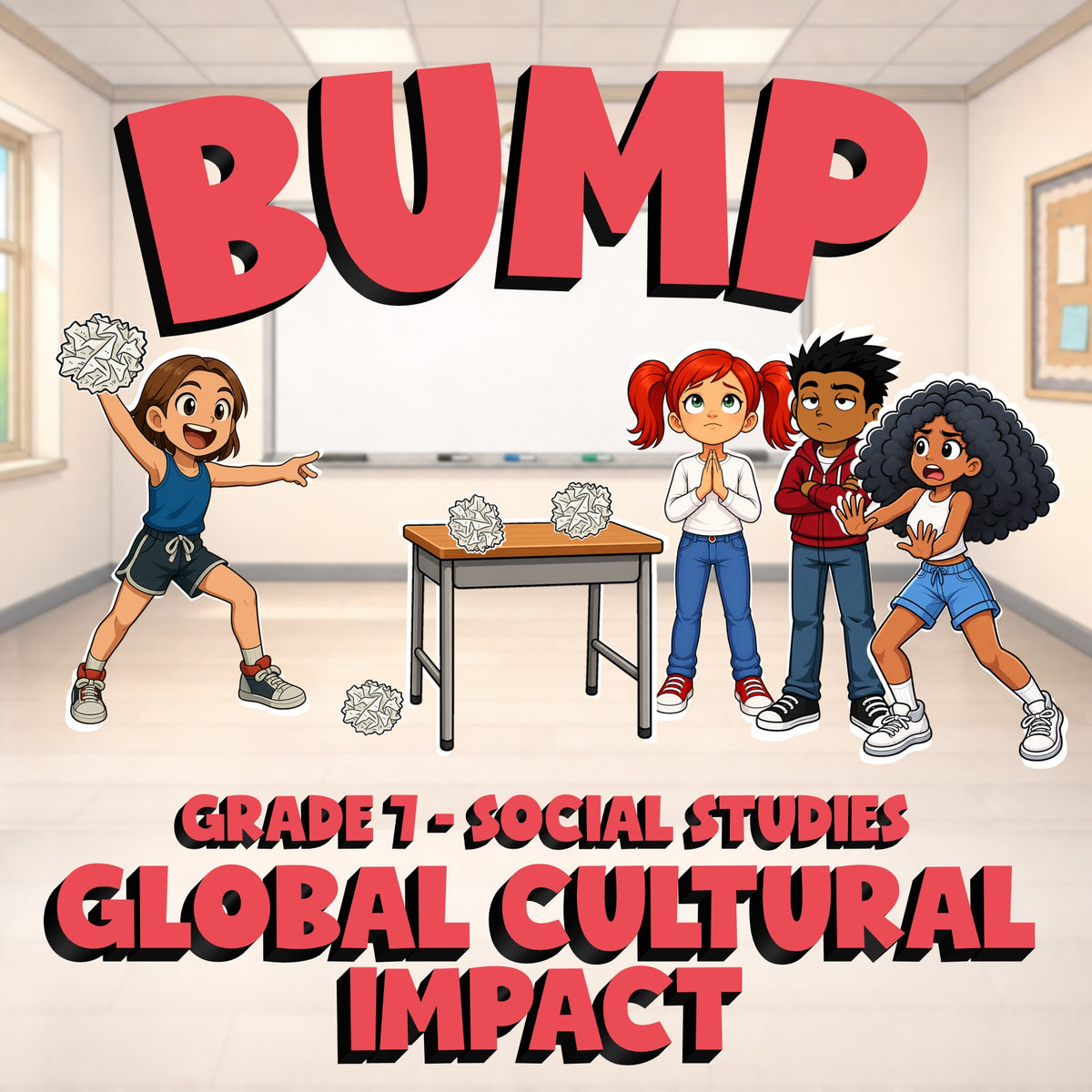 Global Cultural Impact BUMP Socials Game - No Prep Grade 7 Review Activity