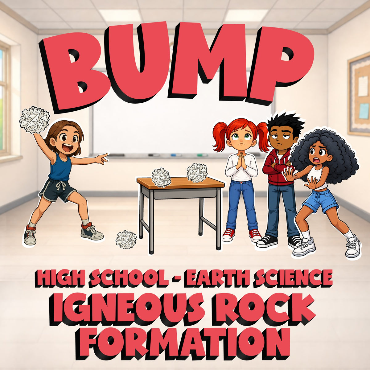 Igneous Rock Formation BUMP Game - No Prep Earth Science Review Activity