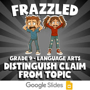 Distinguish Claim from Topic FRAZZLED ELA Game - No Prep Grade 9 Review Activity