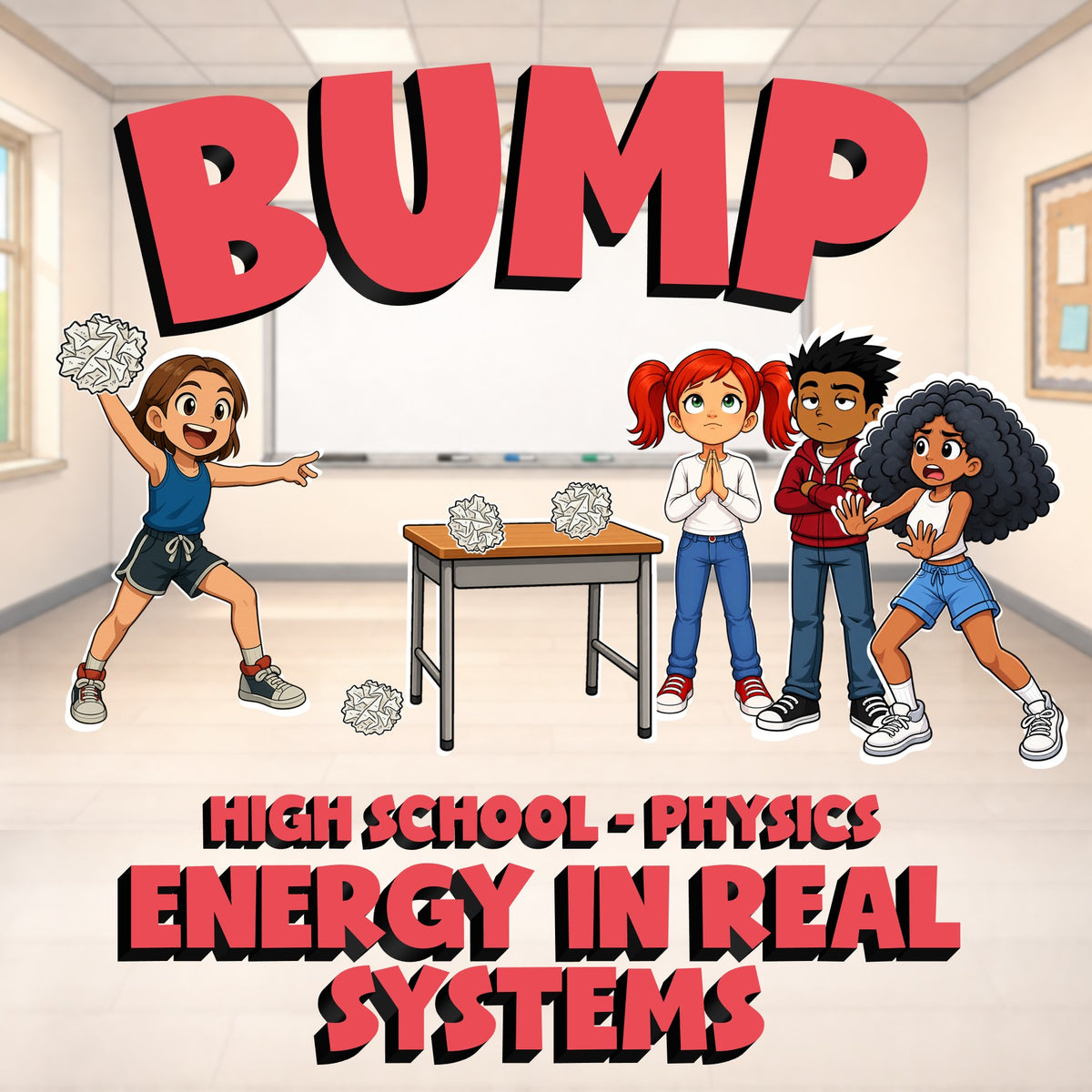 Energy in Real Systems BUMP Science Game - No Prep Physics Review Activity